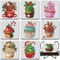 8 Pcs DIY Diamond Art Painting Christmas Cupcake Coasters with Holder, Christmas Style Coasters Diamond Art Kits for Adults Beginners. Diamond Craft Supplies Coasters for Drinks